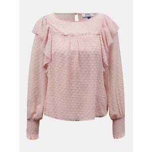 Růžová halenka s volány Dorothy Perkins Petite obraz