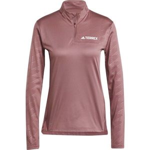 adidas TERREX MULTI HALF-ZIP LONG SLEEVE Dámské triko, růžová, velikost obraz