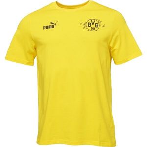 Puma BORUSSIE DORTMUND FOTBAL CULTURE TEE Pánské triko, žlutá, velikost obraz