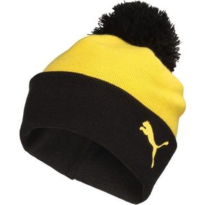 Puma BORUSSIA DORTMUND ESSENTIALS POM POM BEANIE Zimní čepice, žlutá, velikost obraz