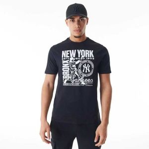 New Era NEW YORK YANKEES MLB DISTRESSED Pánské triko, černá, velikost obraz