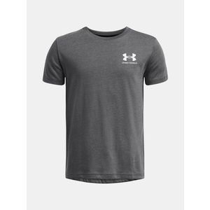 Under Armour UA Sportstyle Left Chest SS Triko dětské Šedá obraz