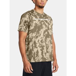 Under Armour UA Tech Abc Camo SS Triko Hnědá obraz