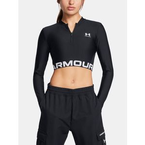 Under Armour HeatGear Rib 1/4 Zip LS Triko Černá obraz