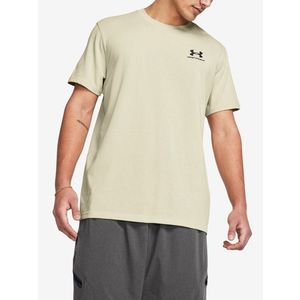 Under Armour UA M Logo Emb Heavyweight SS Triko Hnědá obraz