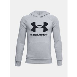 Under Armour Rival Rival Hoodie Mikina dětská Šedá obraz