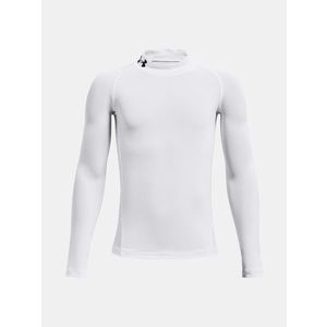 Under Armour UA HG Armour Mock LS Triko dětské Bílá obraz