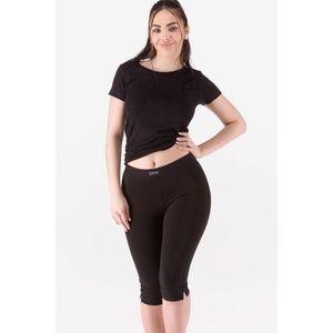 Capri legíny Gina 95001P - Bavlna Černá 3XL obraz