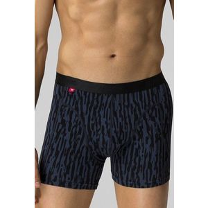 2 PACK Pánské boxerky Atlantic 2MH-175 - delší nohavička Černo-šedo-tmavá 2XL obraz