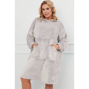 Hřejivá oversize mikina Italian Fashion Forio - Unisex Šedá One size obraz