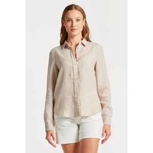 KOŠILE GANT REG LINEN CHAMBRAY SHIRT HORN BEIGE obraz