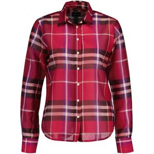 KOŠILE GANT D1. REG COT SILK CHECK SHIRT RASPBERRY RED obraz