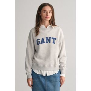 MIKINA GANT GRAPHIC C-NECK SWEAT PALE GREY MELANGE obraz