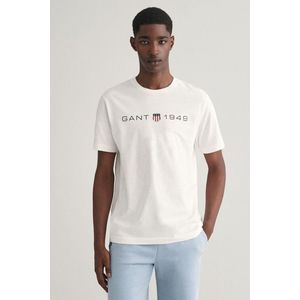 TRIČKO GANT SS GRAPHIC T-SHIRT bílá obraz