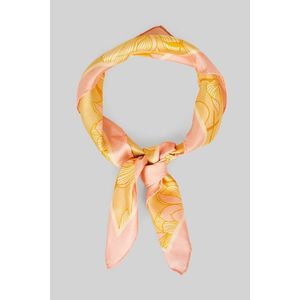 ŠÁTEK GANT MAGNOLIA PRINT SILK SCARF DUSTY YELLOW obraz