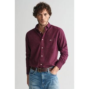 KOŠILE GANT REG MICROCHECK FLANNEL SHIRT WINE RED obraz