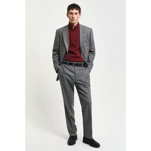 KALHOTY GANT SLIM CHECK SUIT PANTS GRAPHITE obraz