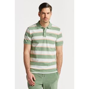 POLOKOŠILE GANT MULTI STRIPE SS PIQUE KALAMATA GREEN obraz