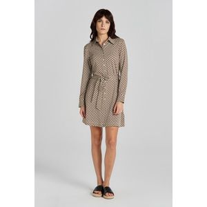 ŠATY GANT SLIM MONOGRAM JERSEY SHIRT DRESS ROASTED WALNUT obraz