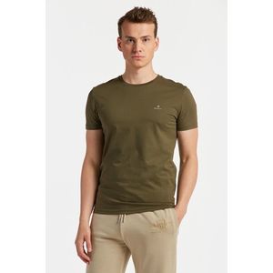 TRIČKO GANT SLIM MERCERIZED SS T-SHIRT JUNIPER GREEN obraz