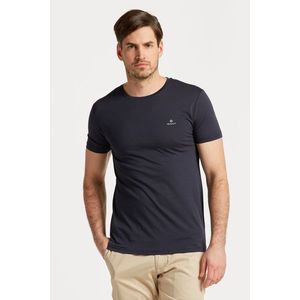 TRIČKO GANT SLIM MERCERIZED SS T-SHIRT EVENING BLUE obraz