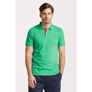 POLOKOŠILE GANT CONTRAST COLLAR PIQUE SS RUGGER MID GREEN obraz