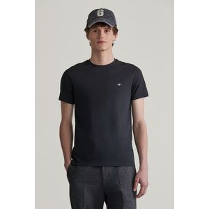 TRIČKO GANT SLIM SHIELD SS T-SHIRT BLACK obraz