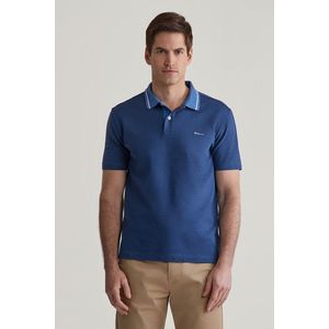 POLOKOŠILE GANT MICRO HOUNDSTOOTH POLO VINTAGE BLUE obraz