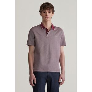 POLOKOŠILE GANT MICRO HOUNDSTOOTH POLO WINE RED obraz