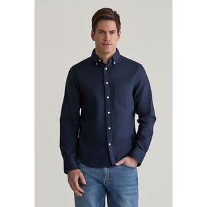 KOŠILE GANT REG GMNT DYED WAFFLE SHIRT EVENING BLUE obraz