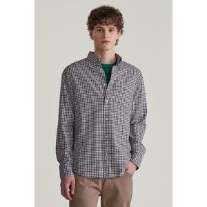 KOŠILE GANT REG LIGHT TWILL GINGHAM SHIRT CACAO obraz