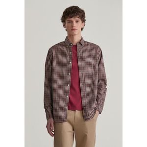 KOŠILE GANT REG LIGHT TWILL GINGHAM SHIRT WINE RED obraz