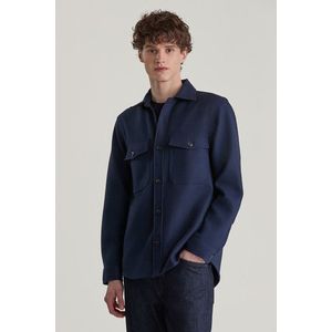 KOŠILE GANT WOOL BLEND OVERSHIRT EVENING BLUE obraz