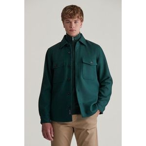 KOŠILE GANT WOOL BLEND OVERSHIRT TARTAN GREEN obraz