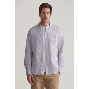 KOŠILE GANT REG OXFORD TATTERSALL SHIRT IRON RED obraz