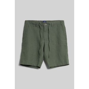 ŠORTKY GANT RELAXED LINEN DS SHORTS GREEN ASH obraz