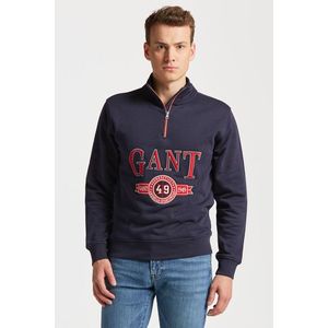 MIKINA GANT RETRO CREST HALFZIP EVENING BLUE obraz