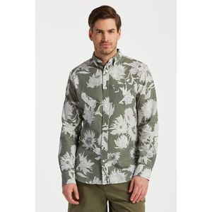 KOŠILE GANT REG COTTON LINEN SUNFLOWER SHIRT GREEN ASH obraz