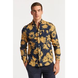 KOŠILE GANT REG COTTON LINEN SUNFLOWER SHIRT GOLD YELLOW obraz