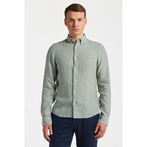 KOŠILE GANT SLIM LINEN SHIRT KALAMATA GREEN obraz