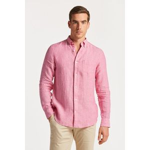 KOŠILE GANT REG LINEN SHIRT PERKY PINK obraz