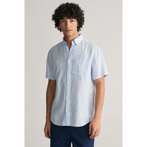 KOŠILE GANT REG LINEN STRIPE SS SHIRT CAPRI BLUE obraz