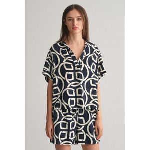 KOŠILE GANT REL MONOGRAM PRINT SS POPOVER EVENING BLUE obraz