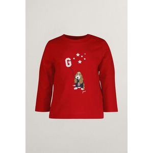 TRIČKO GANT DOG AND STARS GRAPHIC LS TOP RUBY RED obraz