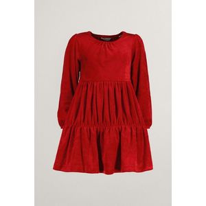 ŠATY GANT VELOUR TIERED DRESS RUBY RED obraz