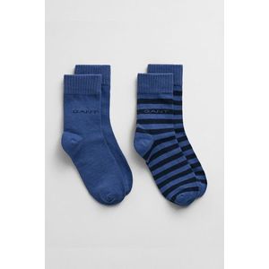 PONOŽKY GANT SHIELD STRIPE SOCKS 2-PACK VINTAGE BLUE obraz