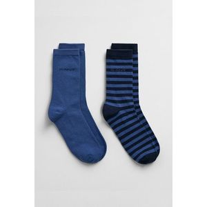 PONOŽKY GANT STRIPE SOCKS 2-PACK VINTAGE BLUE obraz