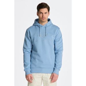 MIKINA GANT REG TONAL SHIELD HOODIE GENTLE BLUE obraz