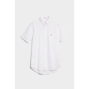 KOŠILE GANT REG MICRO DOT POPLIN SS SHIRT WHITE obraz