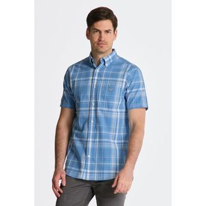 KOŠILE GANT REG COTTON LINEN CHECK SS SHIRT DAY BLUE obraz